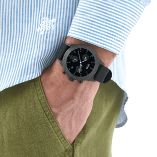 050 Solid - Turtle scales Stainless steel chrono watchcase, Black back 050 Solid - Turtle scales Stainless steel chrono watchcase, Black back