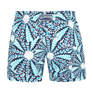 Mädchen Andere Bedruckt - Oursinade Stretch-Badeshorts für Mädchen, Marineblau back Mädchen Andere Bedruckt - Oursinade Stretch-Badeshorts für Mädchen, Marineblau back