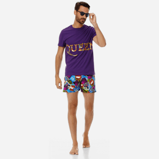 Hombre Autros Estampado - Camiseta de algodón con estampado Queen Tour para hombre, Zinzolin supp2 Hombre Autros Estampado - Camiseta de algodón con estampado Queen Tour para hombre, Zinzolin supp2