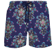 Men Classic Embroidered - Men Swimwear Embroidered Kaleidoscope - Limited Edition, Sapphire front view