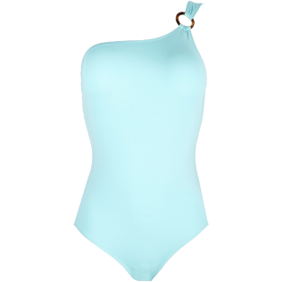 Women One piece Solid - Women Asymmetric One Piece Swimsuit Solid Water, Lagoon front Women One piece Solid - Women Asymmetric One Piece Swimsuit Solid Water, Lagoon front
