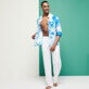 Hombre Autros Liso - Men Linen Pants Solid, Blanco detalles vista 3