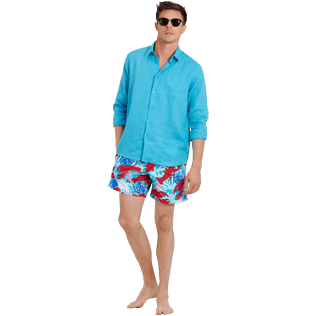 Men Others Solid - Men Linen Shirt Solid, Curacao supp2 Men Others Solid - Men Linen Shirt Solid, Curacao supp2