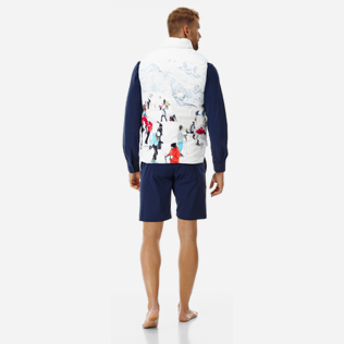Autros Estampado - Chaleco reversible con estampado Massimo Vitali unisex, Cielo azul backworn Autros Estampado - Chaleco reversible con estampado Massimo Vitali unisex, Cielo azul backworn