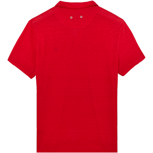Men Others Solid - Men Linen Jersey Polo Shirt Solid, Red polish back Men Others Solid - Men Linen Jersey Polo Shirt Solid, Red polish back