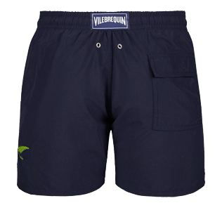 Men Classic Embroidered - Men Placed Embroidery swimtrunks Belle ou Gars, Navy back Men Classic Embroidered - Men Placed Embroidery swimtrunks Belle ou Gars, Navy back