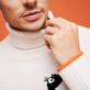 Men Others Terry jacquard - Men Wool Turtleneck Jacquard Sweater, Off white details view 1