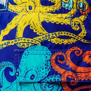 Hombre Clásico Estampado - Bañador con estampado Octopussy para hombre, Purple blue detalles vista 2