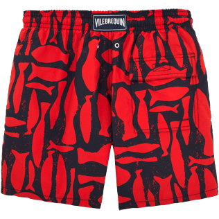 Men Classic / Moorea Printed - Silex Fishes Swim shorts, Poppy red back Men Classic / Moorea Printed - Silex Fishes Swim shorts, Poppy red back