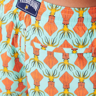 Bild von Herren Klassische dünne Stoffe Bedruckt - Ultraleichte und verstaubare 2008 Graphic Squids Badeshorts für Herren , Lagune Details Ansicht 1 Bild von Herren Klassische dünne Stoffe Bedruckt - Ultraleichte und verstaubare 2008 Graphic Squids Badeshorts für Herren , Lagune Details Ansicht 1
