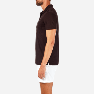 Homme AUTRES Uni - Polo en jersey de Lin Uni, Chocolat supp3 Homme AUTRES Uni - Polo en jersey de Lin Uni, Chocolat supp3
