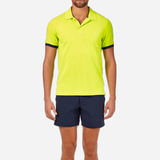 Men Polos Solid - Cotton pique polo, Lemongrass supp1 Men Polos Solid - Cotton pique polo, Lemongrass supp1