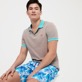 Men Classic Printed - Men Swimwear Long Ultra-light and packable Paradise Vintage, Purple blue details view 3