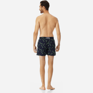 Men Embroidered Embroidered - Men Swimtrunks Embroidered Fish Dance - Limited Edition, Navy backworn Men Embroidered Embroidered - Men Swimtrunks Embroidered Fish Dance - Limited Edition, Navy backworn