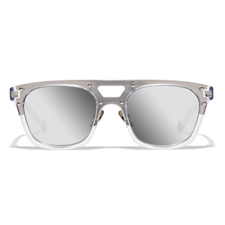 Others Solid - Unisex Sunglasses Silver Mirror, Transparant front view