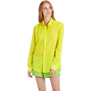 AUTRES Uni - Chemise en voile de coton Unisexe Unie, Gingembre supp7 AUTRES Uni - Chemise en voile de coton Unisexe Unie, Gingembre supp7