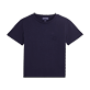 Jungen Andere Bedruckt - "Fondé à St-Tropez" T-Shirt aus Baumwolle für Jungen - Vilebrequin x Florence Broadhurst, Marineblau Vorderansicht
