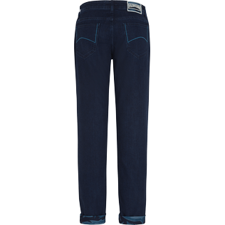 Men Others Printed - Men 5-Pockets Jeans Requins 3D, Dark denim w1 back view