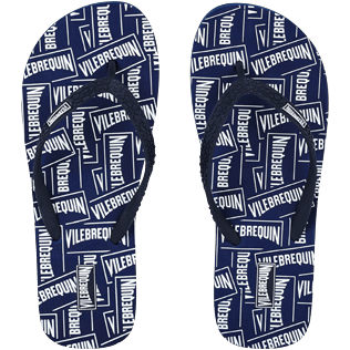 Women Others Solid - Women Flip Flops Vilebrequin Labels, Navy front Women Others Solid - Women Flip Flops Vilebrequin Labels, Navy front