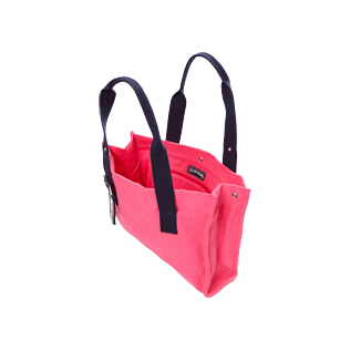 Autros Liso - Bolsa de playa pequeña de algodón con estampado liso, Grosella supp2 Autros Liso - Bolsa de playa pequeña de algodón con estampado liso, Grosella supp2