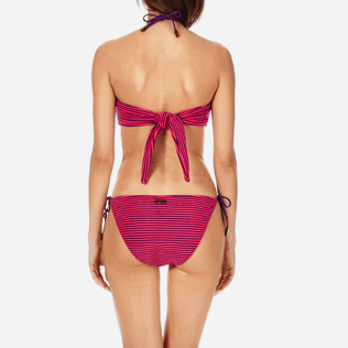 Donne Tops Grafico - Top bikini donna a fascia in spugna a righe, Ametista supp2 Donne Tops Grafico - Top bikini donna a fascia in spugna a righe, Ametista supp2