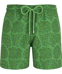 Men Classic Embroidered - Men Swimwear Embroidered 2015 Inkshell - Limited Edition, Grass green front view