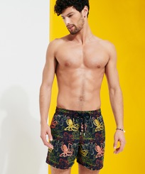 Men Embroidered Embroidered - Men Embroidered Swim Trunks Octopussy - Limited Edition, Navy front worn view