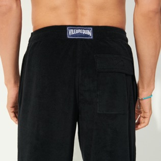 Hombre Autros Liso - Pantalones con cinturilla elástica en tejido terry de jacquard unisex, Negro detalles vista 8