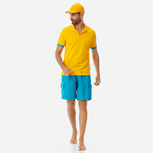 Homme AUTRES Uni - Polo en Piqué de Coton Homme Uni, Mangue supp2 Homme AUTRES Uni - Polo en Piqué de Coton Homme Uni, Mangue supp2