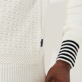 Others Solid - Men High-neck Zippered Cotton Cashmere Cardigan, Off white details view 5