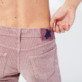 Hombre Autros Liso - Pantalones de pana estrechos en el tobillo para hombre, Murasaki detalles vista 5