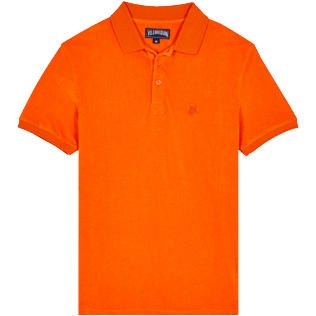 Hombre Autros Liso - Polo en tejido terry de color liso para hombre, Albaricoque front Hombre Autros Liso - Polo en tejido terry de color liso para hombre, Albaricoque front