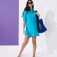Mujer Autros Liso - Vestido camisero de lino de color liso para mujer, Curazao detalles vista 4