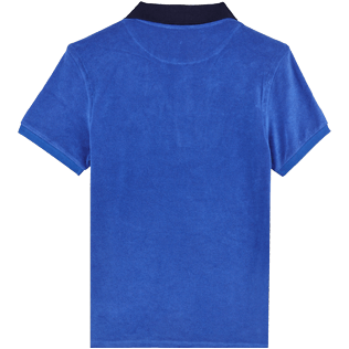Men Others Solid - Men Terry Cloth Polo Shirt Solid Contrasted, Sea blue back Men Others Solid - Men Terry Cloth Polo Shirt Solid Contrasted, Sea blue back