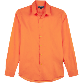 foto di Altri Unita - Camicia unisex in voile di cotone tinta unita, Albicocca vista frontale foto di Altri Unita - Camicia unisex in voile di cotone tinta unita, Albicocca vista frontale