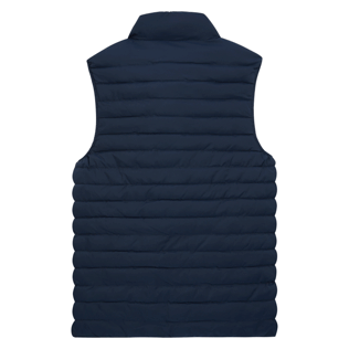 Others Printed - Unisex Reversible Sleeveless Jacket Micro Ronde Des Tortues, Navy back view