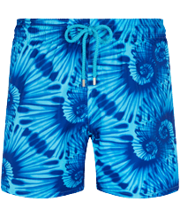 Men Swim Trunks Ultra-light and packable Nautilius Tie & Dye Azure front view