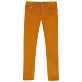 Men Others Solid - Men 5-pocket Velvet Pants Regular fit, Tobacco front view