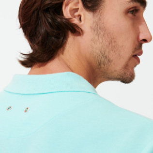 Hombre Autros Liso - Polo en piqué de algodón de color liso para hombre, Laguna supp3 Hombre Autros Liso - Polo en piqué de algodón de color liso para hombre, Laguna supp3