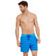 Uomo Classico Stampato - Costume da bagno uomo Floked Hippocampes, Swimming pool frontworn Uomo Classico Stampato - Costume da bagno uomo Floked Hippocampes, Swimming pool frontworn