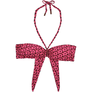 Mujer Bandeau Estampado - Top de bikini bandeau con estampado Micro Turtles Hawaï, Rosa front Mujer Bandeau Estampado - Top de bikini bandeau con estampado Micro Turtles Hawaï, Rosa front
