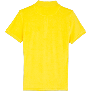 Men Others Solid - Men Terry Cloth Polo Shirt Solid, Citron back Men Others Solid - Men Terry Cloth Polo Shirt Solid, Citron back