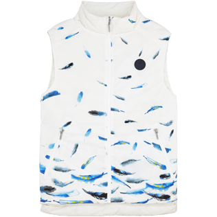 Women 007 Printed - Sleeveless Doudoune Blue Breath, White front Women 007 Printed - Sleeveless Doudoune Blue Breath, White front