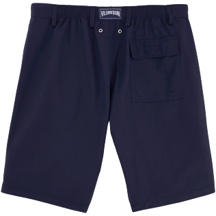 Uomo Altri Unita - Bermuda uomo a sigaretta in tessuto per costumi tinta unita, Blu marine back Uomo Altri Unita - Bermuda uomo a sigaretta in tessuto per costumi tinta unita, Blu marine back