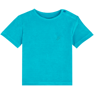 Garçons AUTRES Uni - T-Shirt garçon en Eponge uni, Azurin front Garçons AUTRES Uni - T-Shirt garçon en Eponge uni, Azurin front