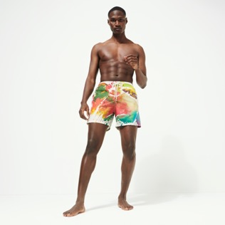 Uomo Altri Stampato - Costume da bagno uomo Gra - Vilebrequin x John M Armleder, Multicolore vista indossata posteriore