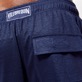 Uomo Altri Unita - Unisex Linen Jersey Bermuda Shorts Solid, Blu marine dettagli vista 2