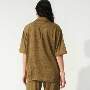 Imagen de Hombre Autros Liso - Camisa unisex en lino de color liso, Pepper heather detalles vista 6 Imagen de Hombre Autros Liso - Camisa unisex en lino de color liso, Pepper heather detalles vista 6