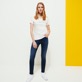 Mujer Autros Liso - Camiseta de algodón con pedrería de Vilebrequin para mujer, Off white vista frontal desgastada