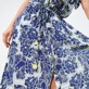 Women Maxi Dress Hidden Fishes - Vilebrequin x Poupette St Barth Purple blue details view 1